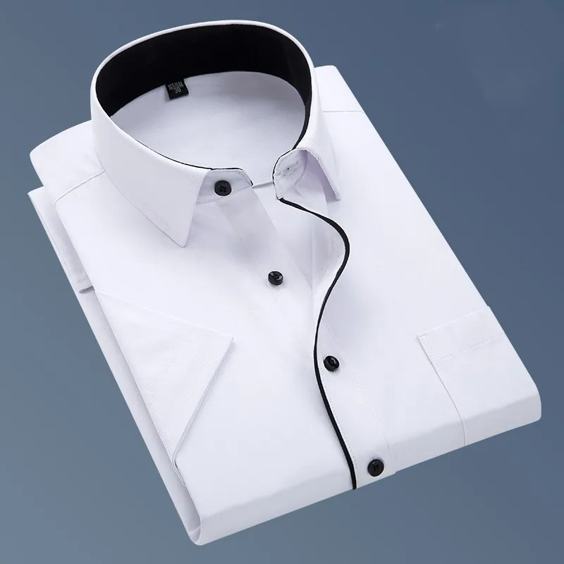 Baumwolle Neuankömmling ol Arbeit Mann T-Shirt Business Sommer Männer Kurzarm lässig schwarz Rand