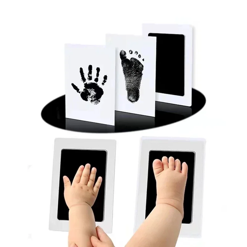 2 teile/satz Neugeborenen Baby DIY Hand Footprint Kit Tinte Pads Foto Rahmen Handabdruck Kleinkinder