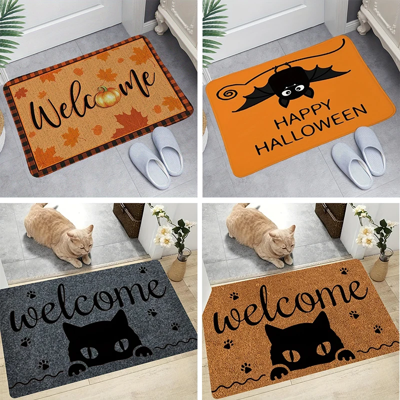 Home orange willkommen tür matten dekotation teppich für wohnzimmer eingang rutsch feste bad küche