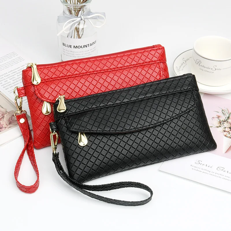 Frauen Clutch Tasche lässig Handy Geldbörse modische Tasche trend ige weibliche Leder Geldbörse