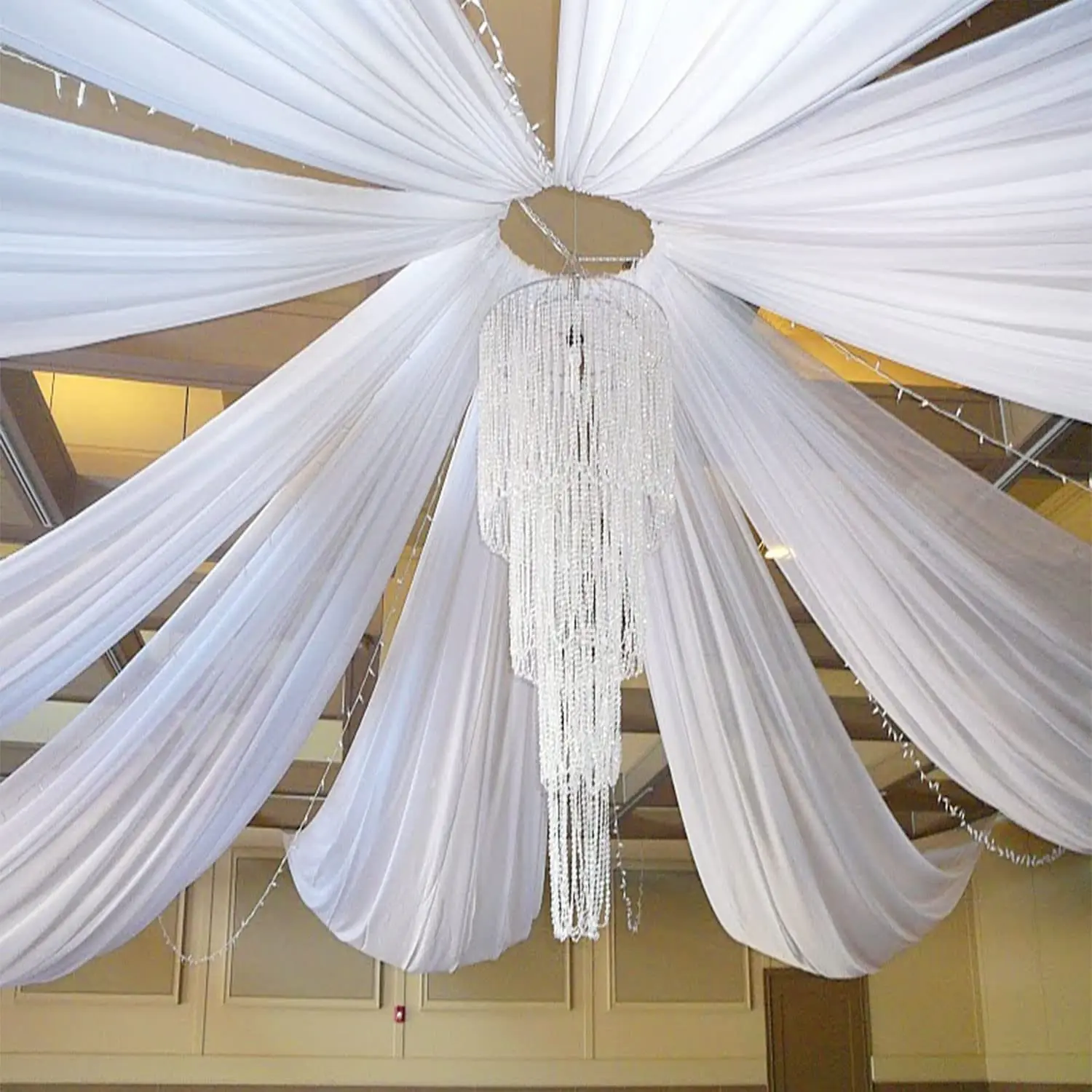 Hochzeit Bogen Decke Drapieren Dach Dekor Sheer Chiffon Tüll Vorhang Drapieren Hintergrund Party