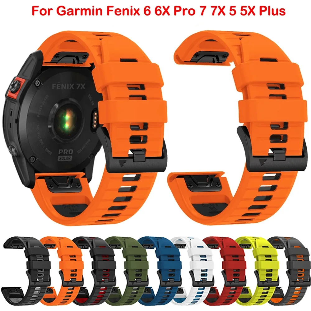 Quick fit Silikon Armband für Garmin Instinkt 2x Armband 26 22mm für Garmin Fenix 6x6 Pro 5x5 plus