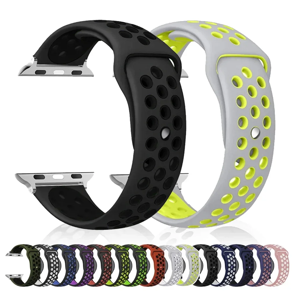 Silikon band für Apple Uhren armband 44mm 45mm 49mm 41mm 40mm 44 45mm Armband Armband iwatch Serie