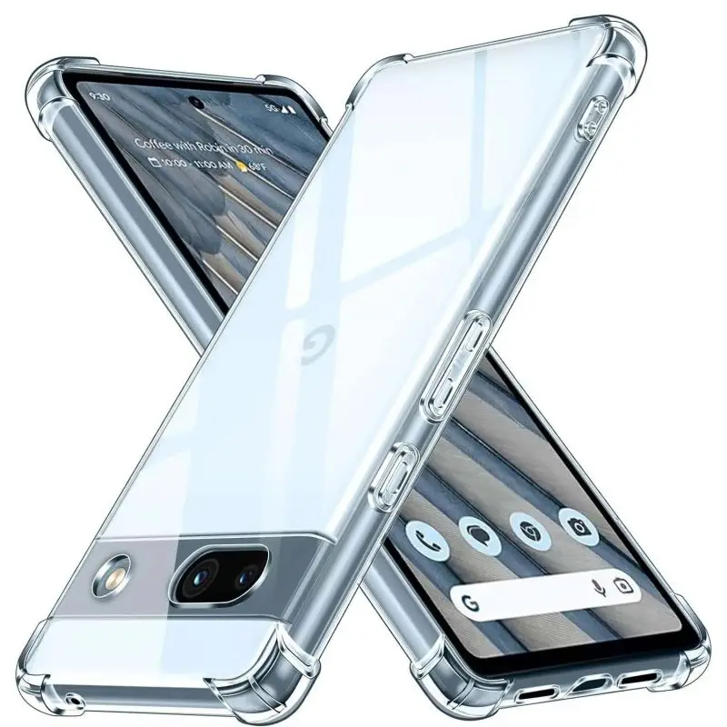 Für Google Pixel 6 6a 7 7a 8 9 Pro 8a transparente TPU-Rückseite Pixel 9 8 7 6 Pro 6a 7a 8a klare