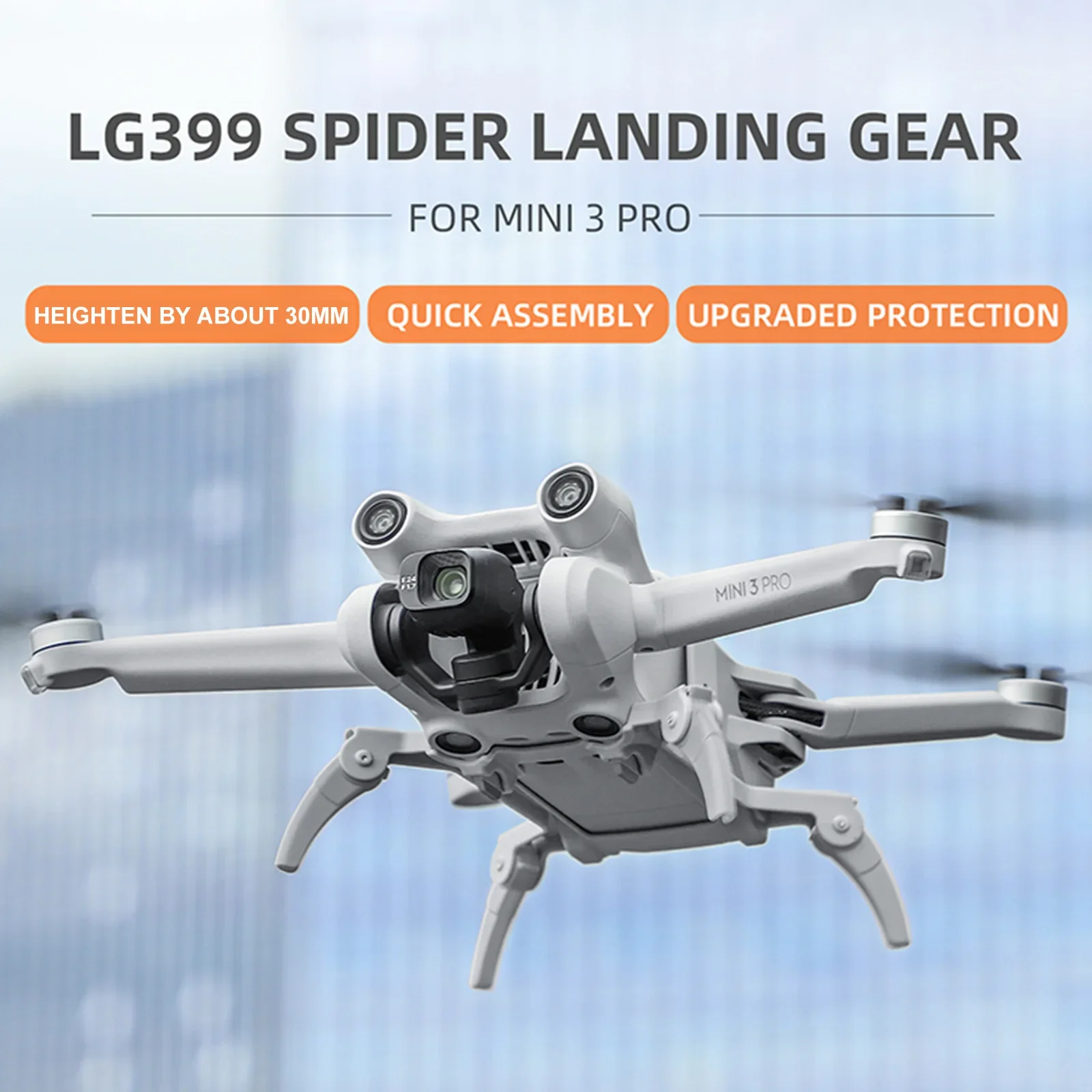 Für dji mini 3 pro fahrräder erhöhte stative verlängerung schutz erhöhte rumpfhöhe klappbare drohnen