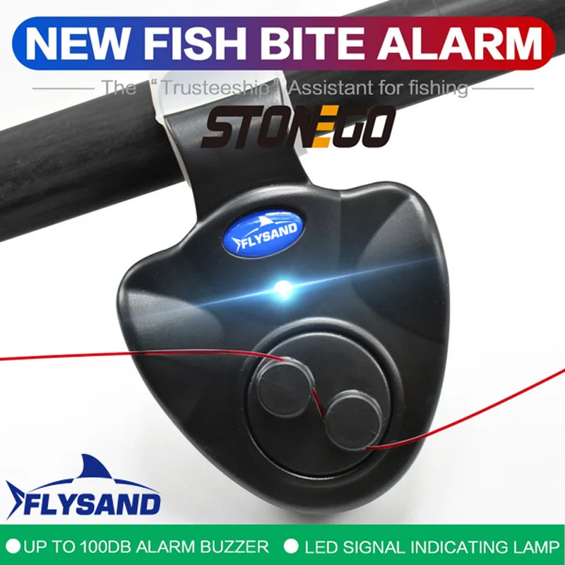 FLYSAND Fishing Fish Bite Alarm Electronic Buzzer on Fishing Rod with Loud Siren Daytime Night