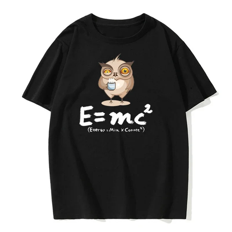 Männer T-shirt E MC2 Energie Milch Kaffee Muster Shirts Street Fashion Stil Kurzhülse Europäische