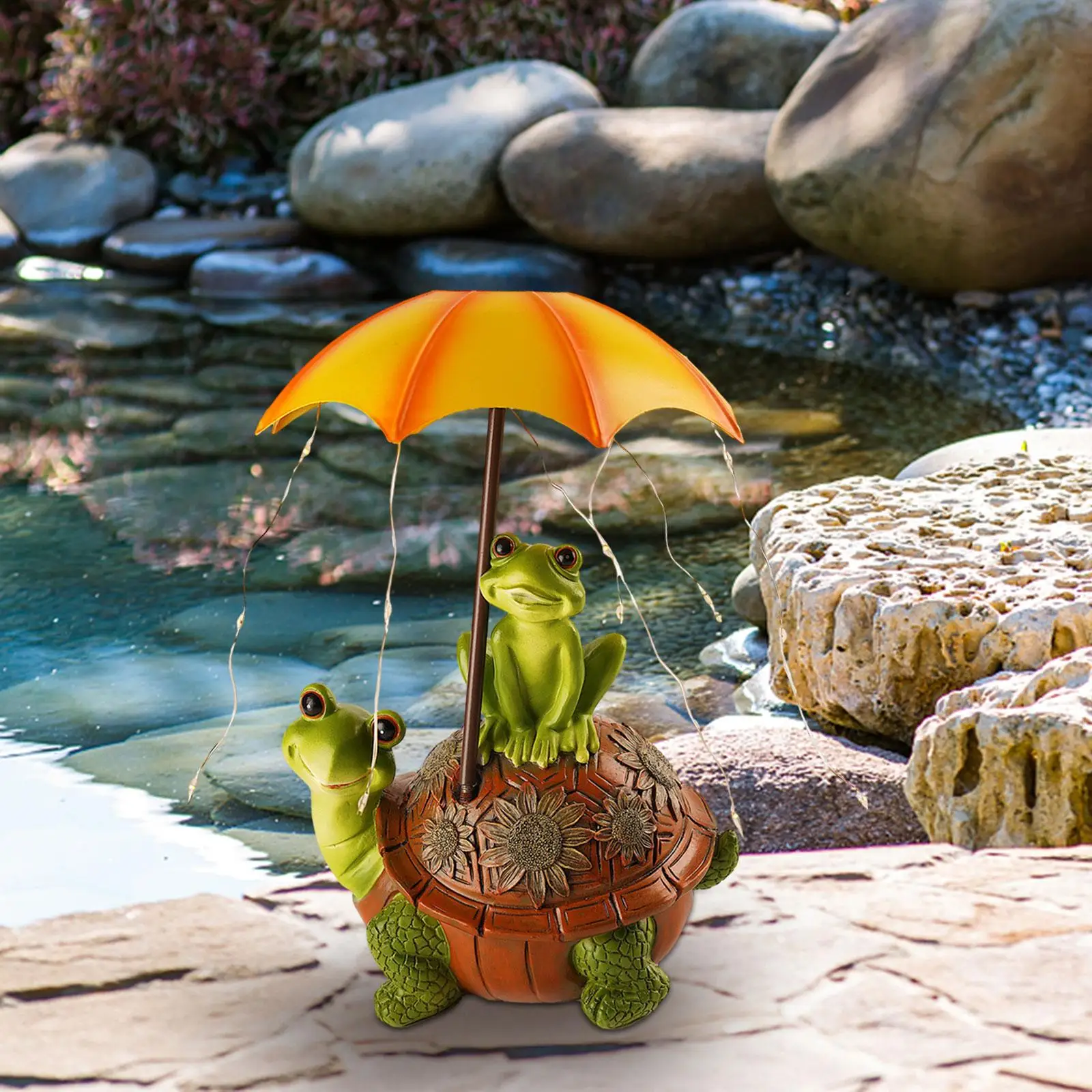 Solar Statuen Lichter Schildkröte Frosch Figuren Skulptur Geschenke Solar Licht Dekoration für Hof