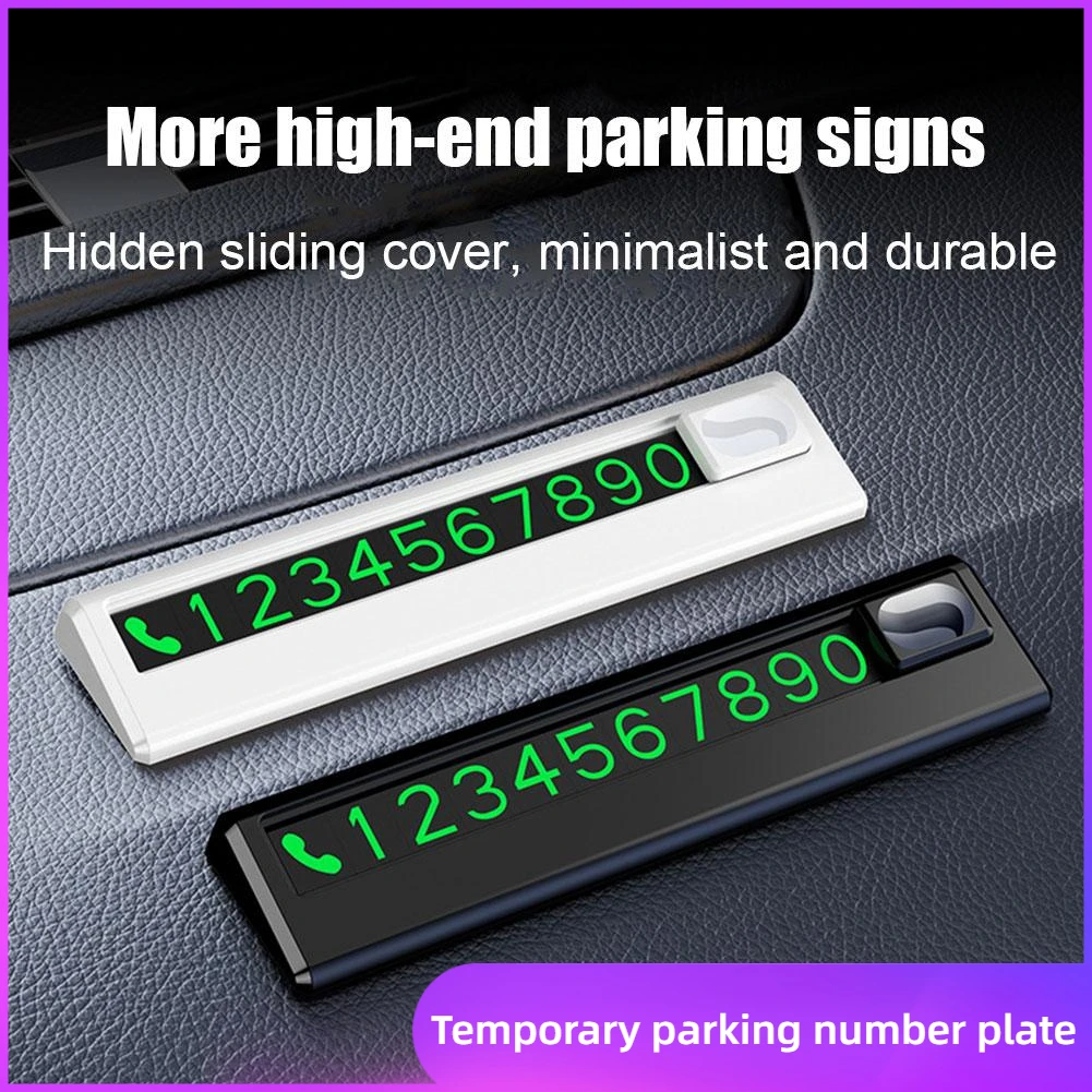Universal Auto temporäre Park karte Auto digitale leuchtende Telefon Nummern schild Auto temporäre