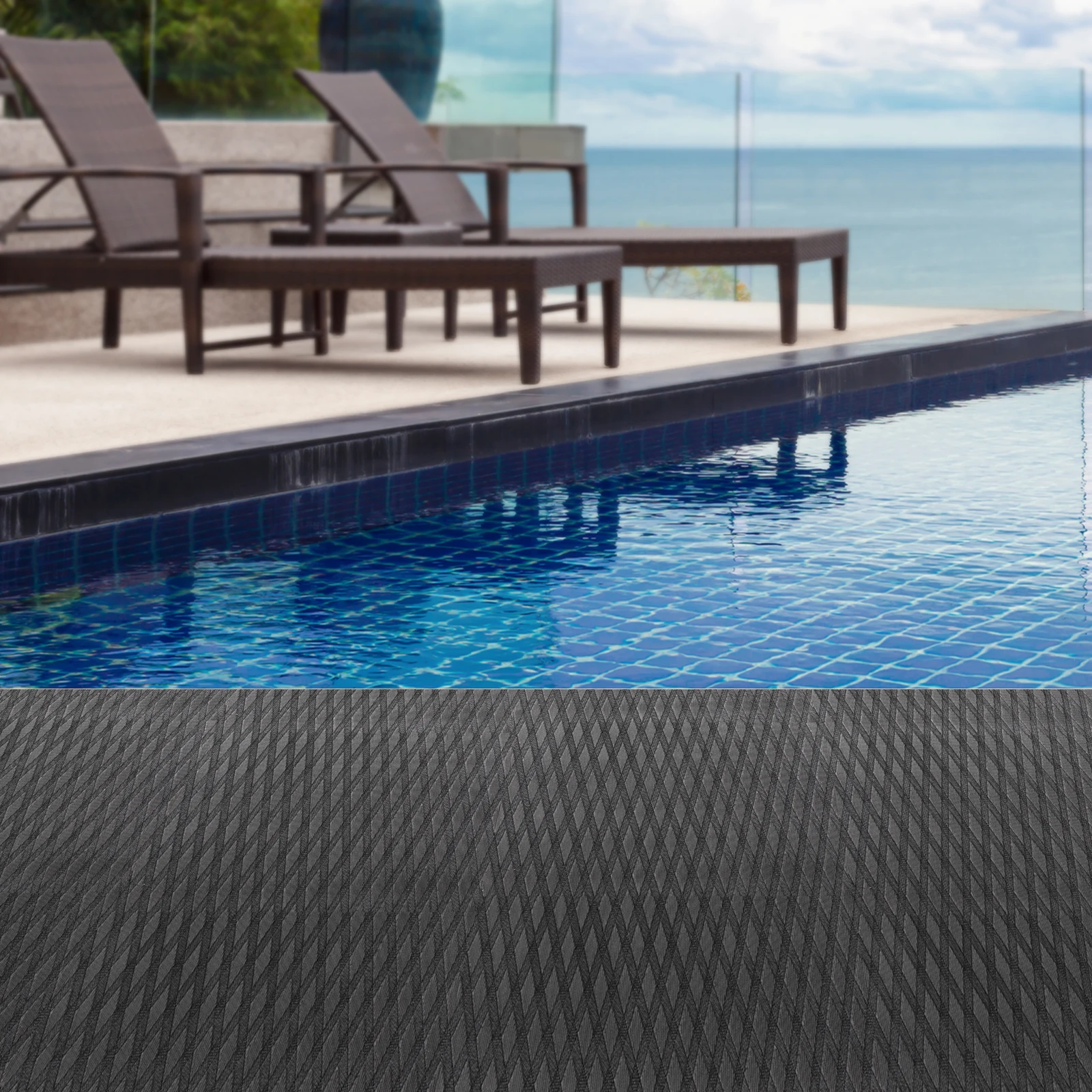 Schwarzer boot boden eva schaum deck matte rutsch festes selbst klebendes boden material für
