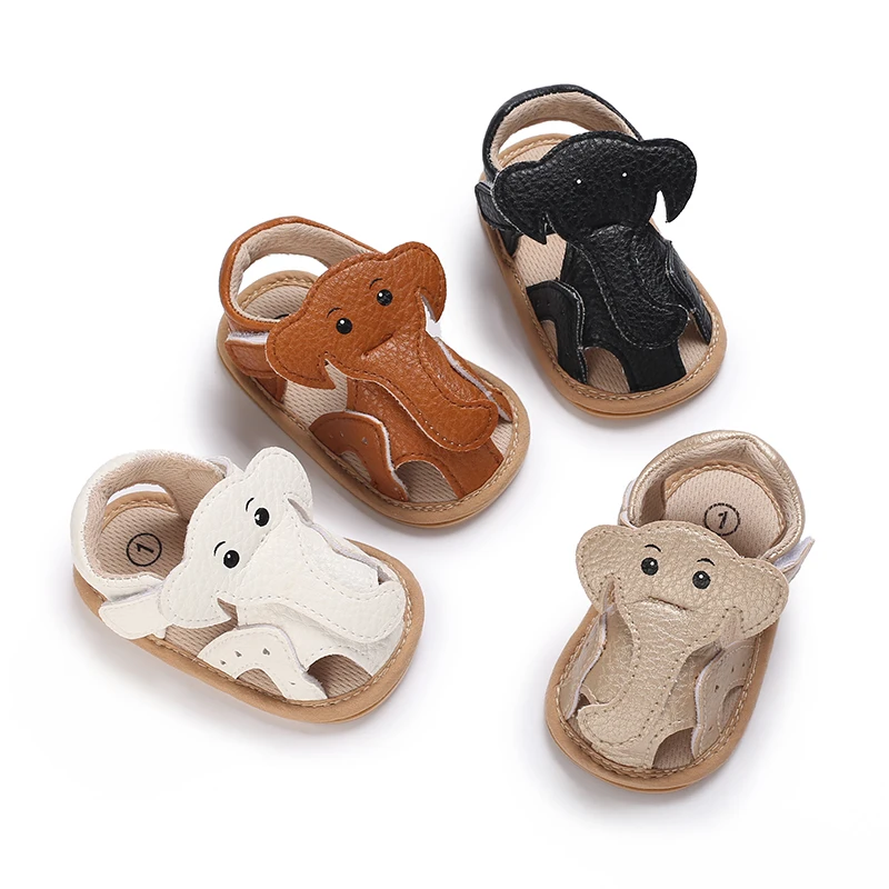 Sommer Jungen Mode Cartoon Pu Baby Sandalen Gummis ohle Anti Slip Casual Wanderschuhe