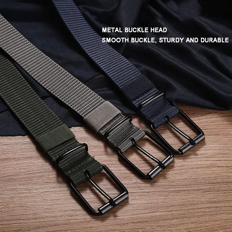 Poröser Segeltuch gürtel, Nadel schnallen gürtel für Männer, Nylon-Jeans gürtel für Studenten,
