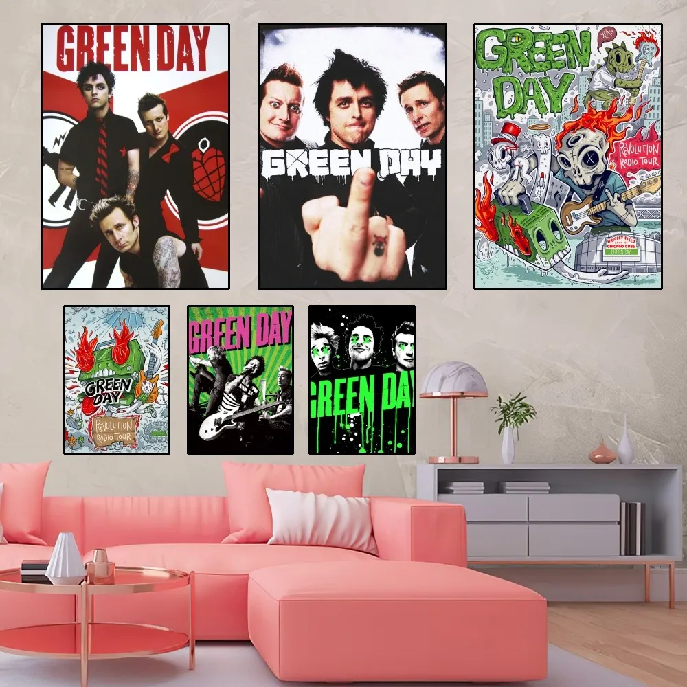 G-Green Day Band Poster Home Room Dekor Wohnzimmer Schlafzimmer ästhetische Kunst Wandmalerei
