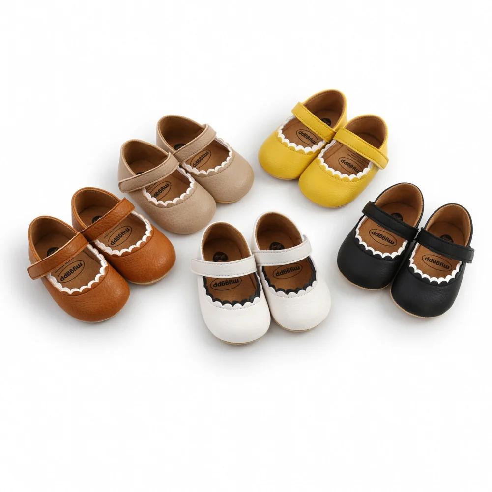 Baby Freizeit schuhe mehrfarbige rutsch feste Gummi weiche Sohle Kleinkind flach pu Neugeborene