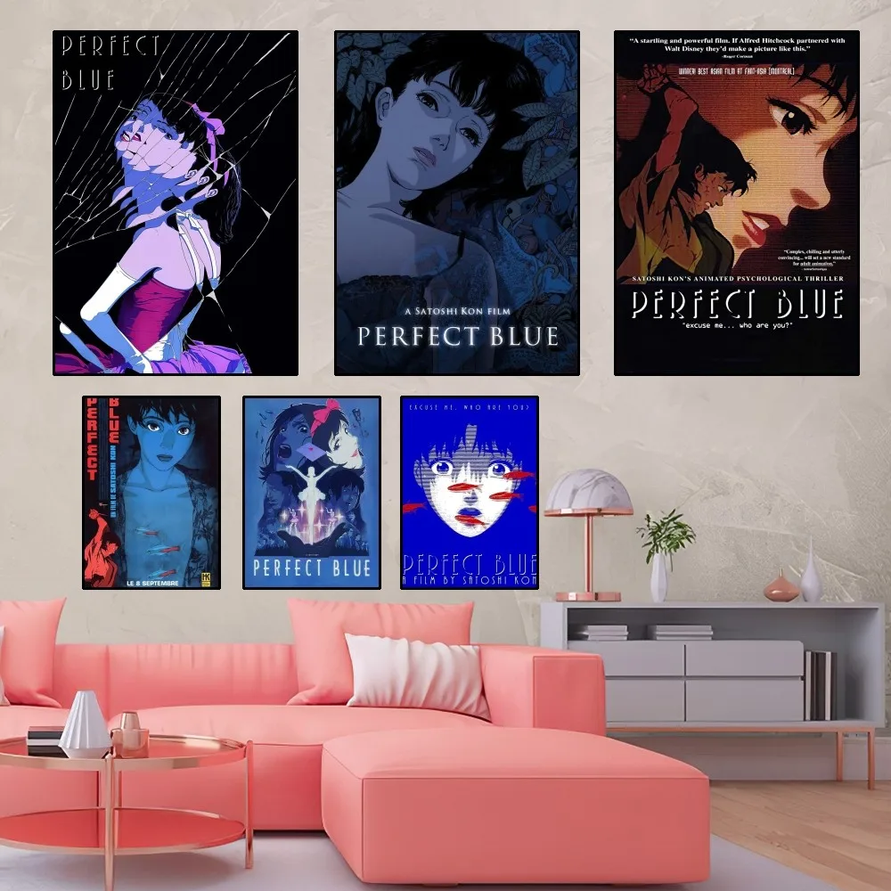 Bilibili perfekte blaue Poster Home Room Dekor Wohnzimmer Schlafzimmer ästhetische Kunst Wandmalerei
