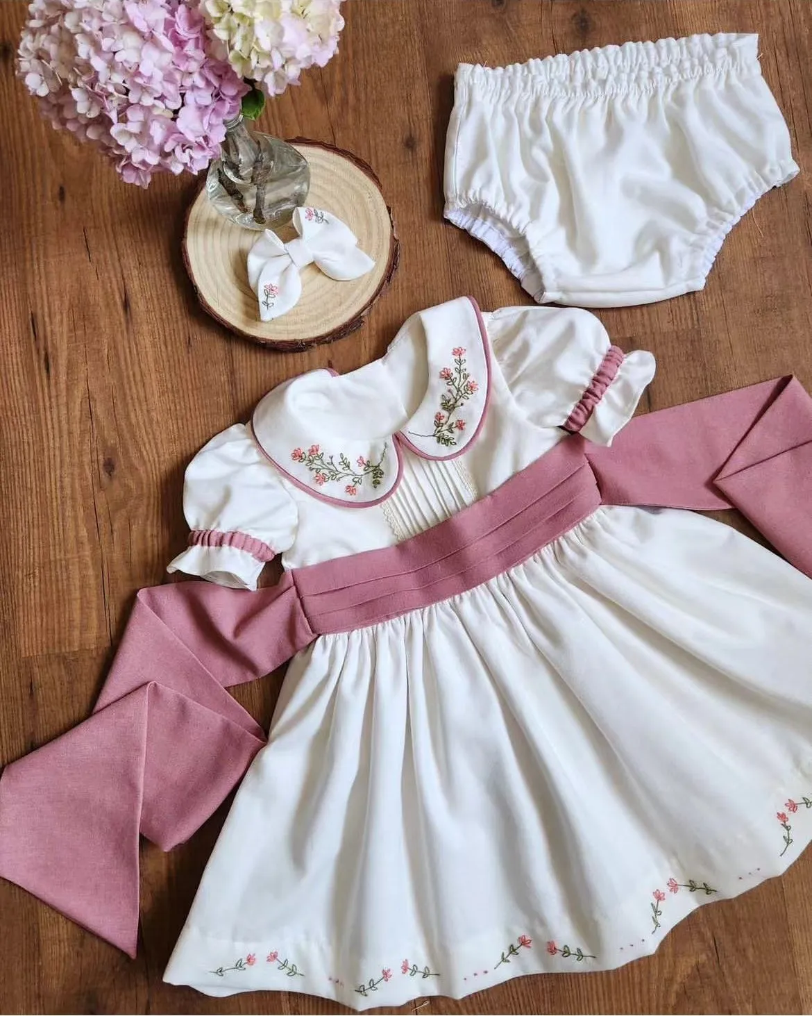 1-12y Baby Mädchen Sommer handgemachte Blumen stickerei weißes Kleid für Geburtstag Urlaub