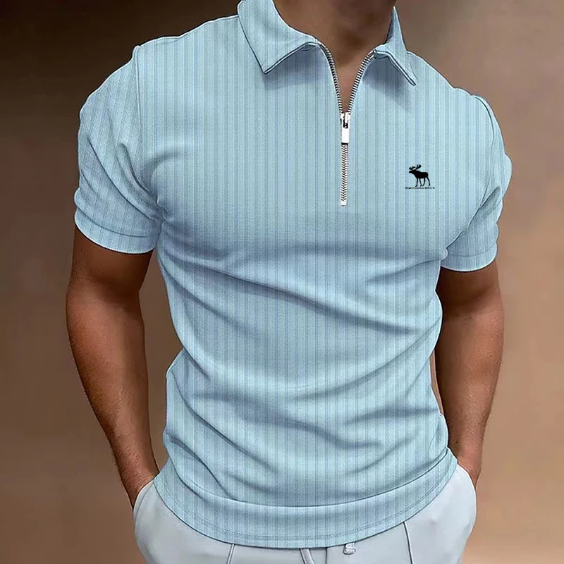 2024 Sommer neue Herren Kurzarm T-Shirt Mode cool und atmungsaktiv Polo-Shirt Business lässig