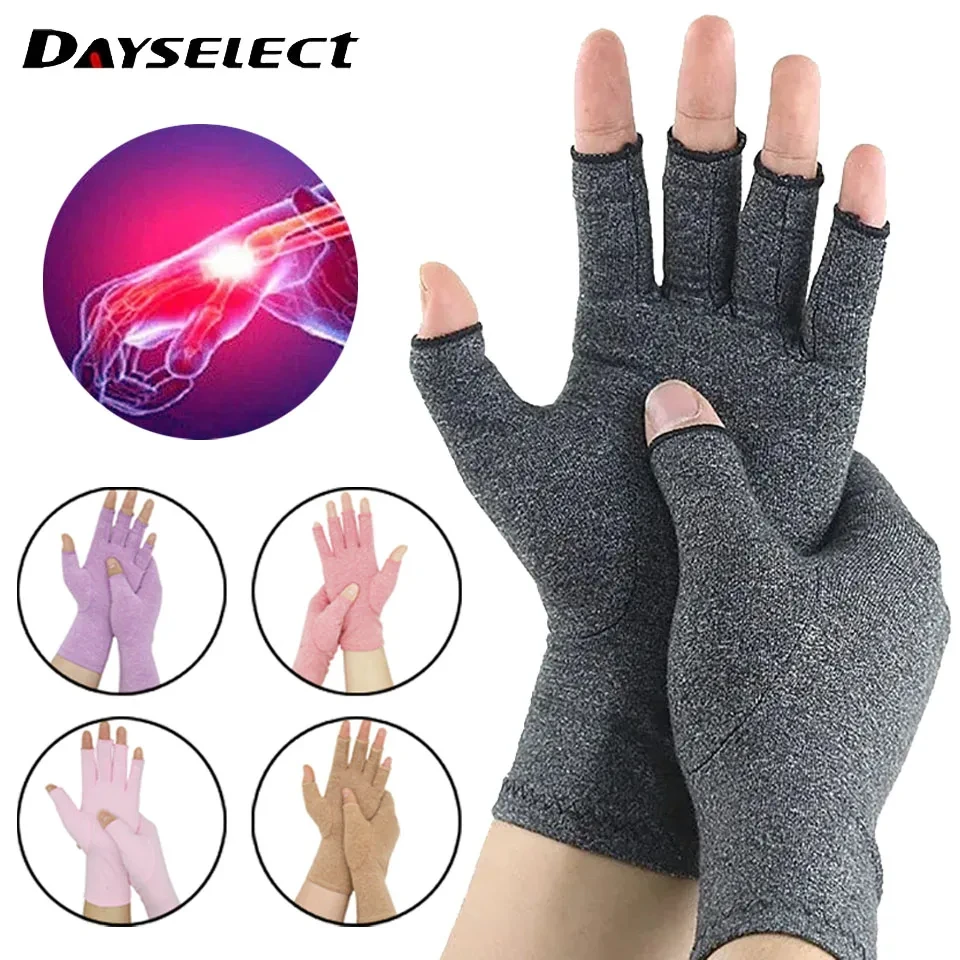 1 Pair Compression Arthritis Gloves Wrist Support Joint Pain Relief Hand Brace Women Men Therapy