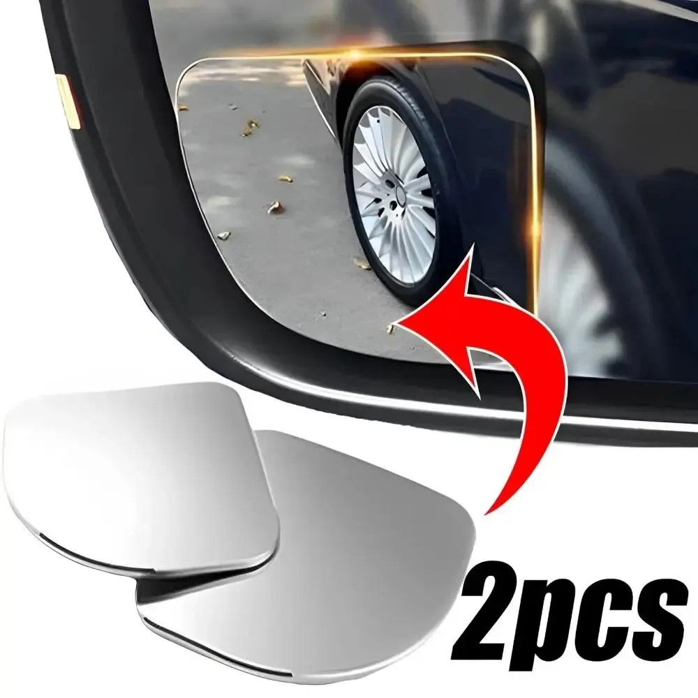 2pcs Car Mirror Wide Angle Car Blind Spot Mirrors 360° Adjustable Auxiliary Rearview Mirrors HD