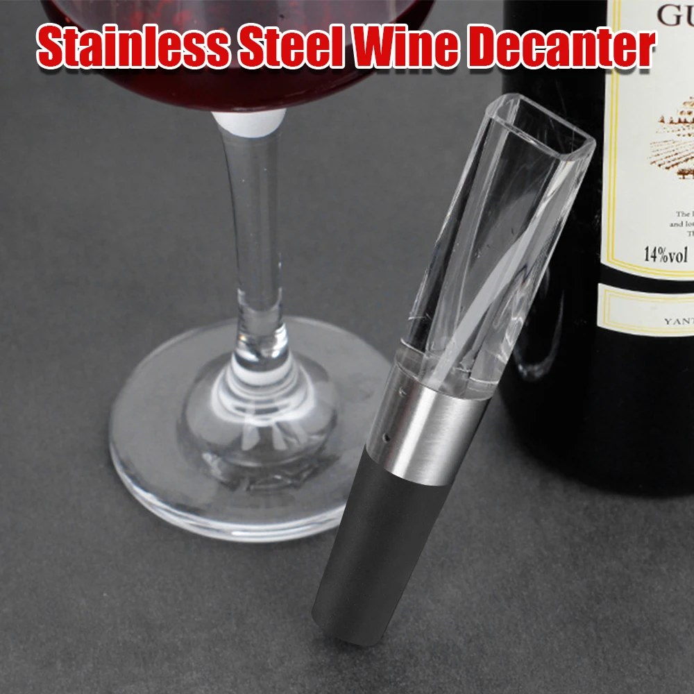 Küchen helfer Edelstahl Mini Wein filter Wein Dekan ter 2 in 1 für Home Bar tragbare schnelle Dekan