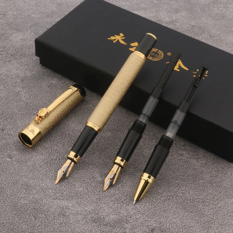 1pc/3pc Set Box Füll federhalter mattschwarz Konverter Füller Business Office Schule liefert goldene