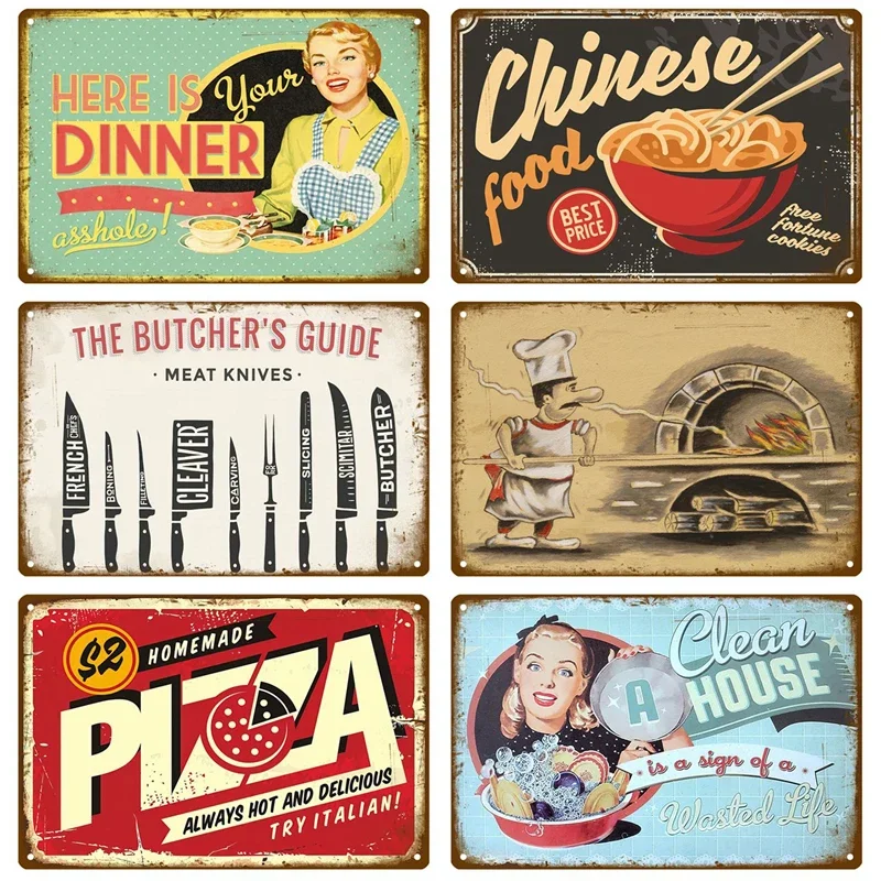 Metalls child Wohnkultur Fast Food Vintage Zinn Zeichen Retro Plakette Metallplatte Hot Dog Poster