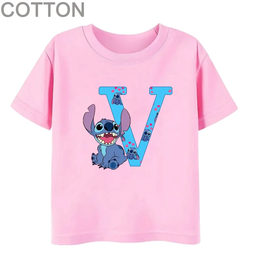 Sommer Marke Stich Brief Kinder Kleidung Baumwolle T-Shirt Baby T-Shirts Cartoons lässig kawaii Kind