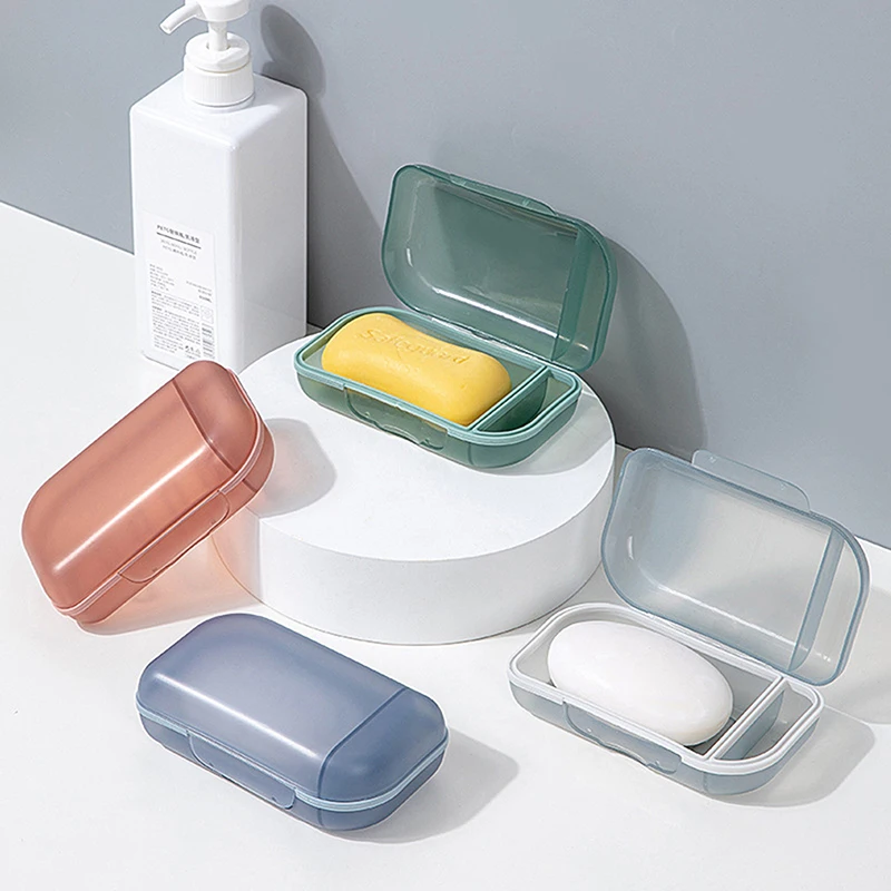 Tragbare versiegelte runde Shampoo Bar Seifen halter Box Fall Container Home Travel