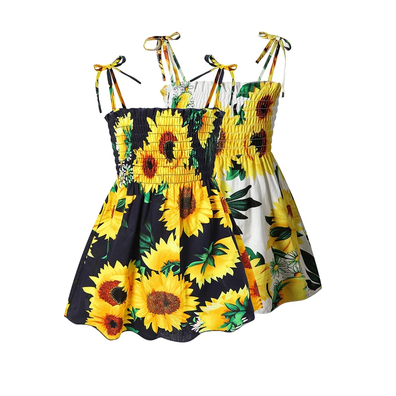 Sommer koreanischen Stil Baby Mädchen Sommerkleid Kinder Kinder Mode lässig niedlichen Neck holder