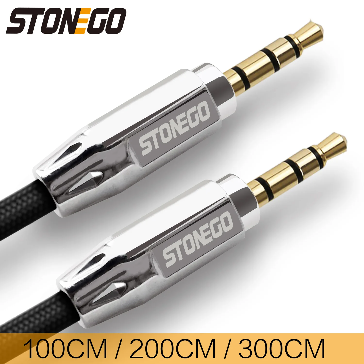 Stonego jack 3.5 cabo de áudio 3.5mm linha alto-falante aux cabo para iphone 6 samsung galaxy s8