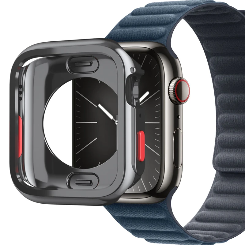 TPU-Schutzhülle für Apple Watch 44mm 45mm 40mm 44mm Stoßstangen rahmen gehäuse iwatch Serie 9 8 7 6