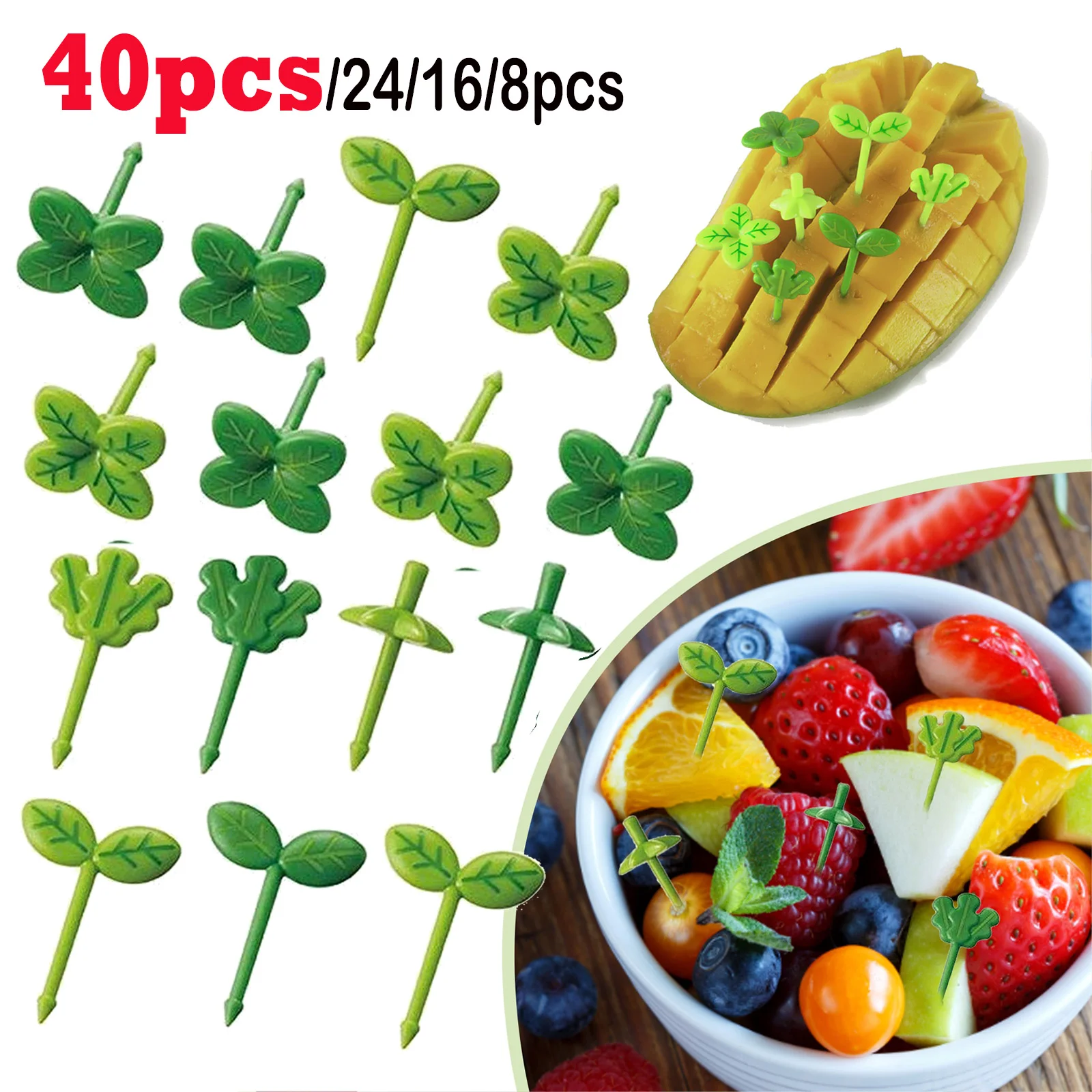 8-40 stücke Essen Obst Picks Home Party Dekor Gabeln Pick Cartoon Obst Stick Mittagessen Zubehör