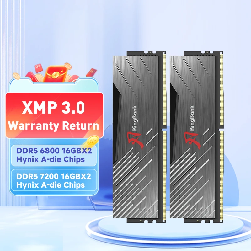 KingBank DDR5 RAM-Speicher 16 GB 16 GB x2 32 GB 6800 MHz 7200 MHz 1,4 V