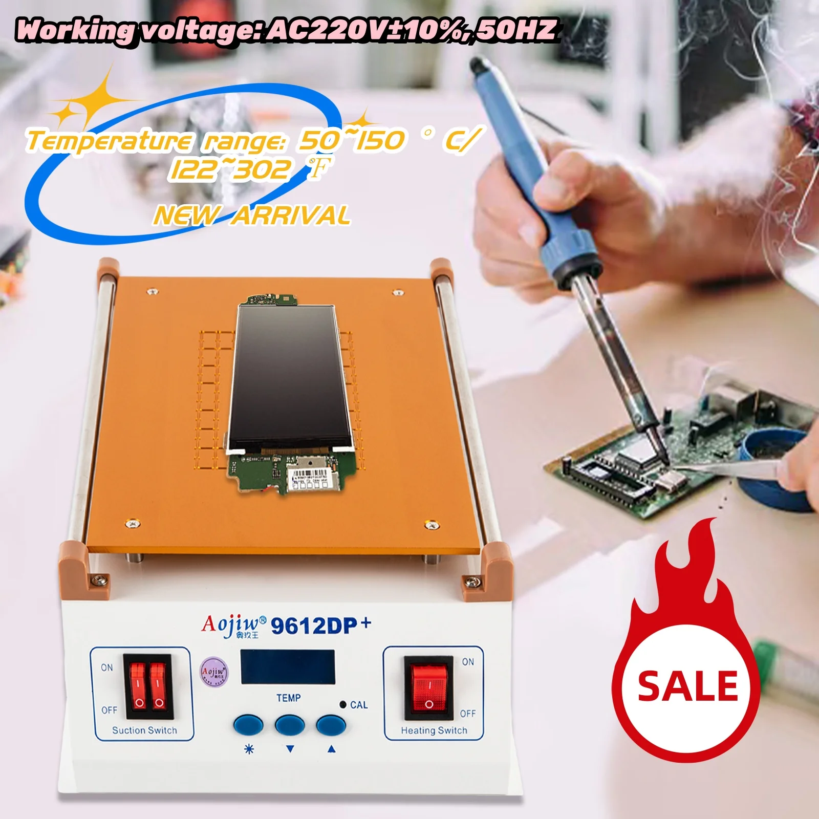 2-in-1-LCD-Bildschirmtrenner, Vakuum-Display für die Reparatur von Handy-Bildschirmen, Heizplatte