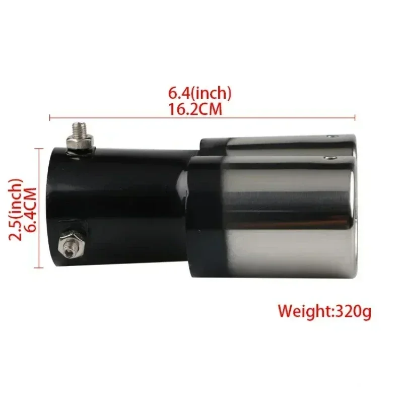 Auto Universal Endrohr eins aus zwei Backen blau Modell Zubehör Edelstahl Auspuffs pitzen Schall
