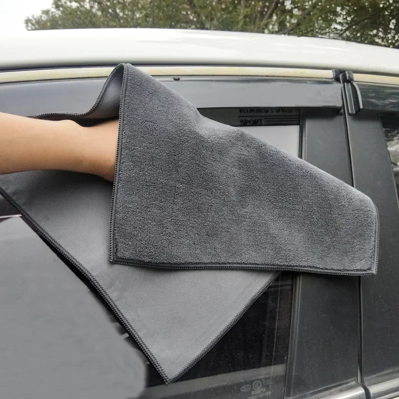 Doppelseitiges Mikrofaser-Auto wasch handtuch verdickte Korallen wolle absorbieren des