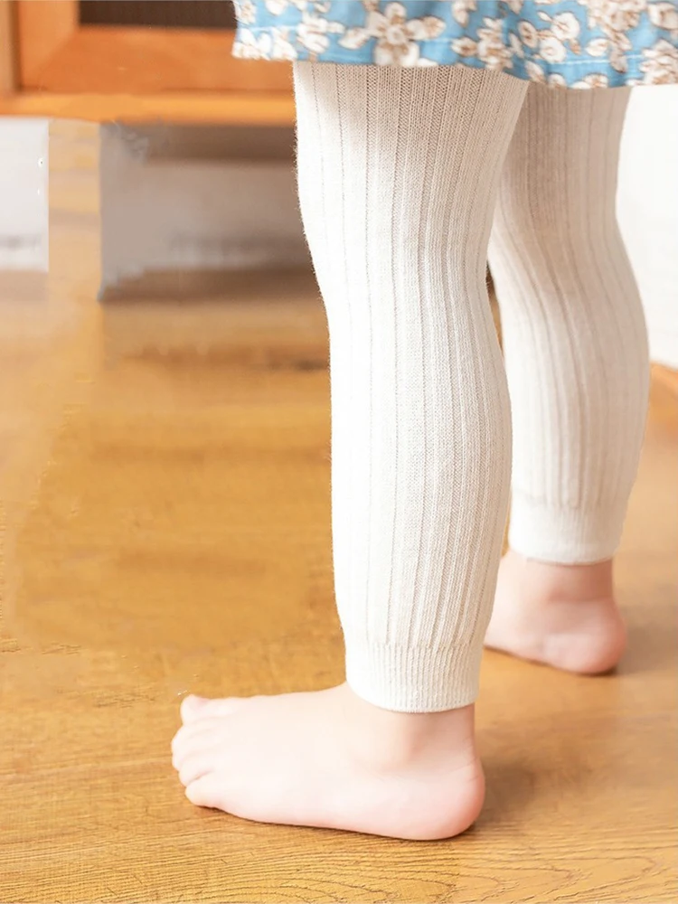 0-6 Jahre Baby Mädchen Hosen Neugeborene Leggings Strumpfhosen Kinder feste Baumwolle Stretch Strick