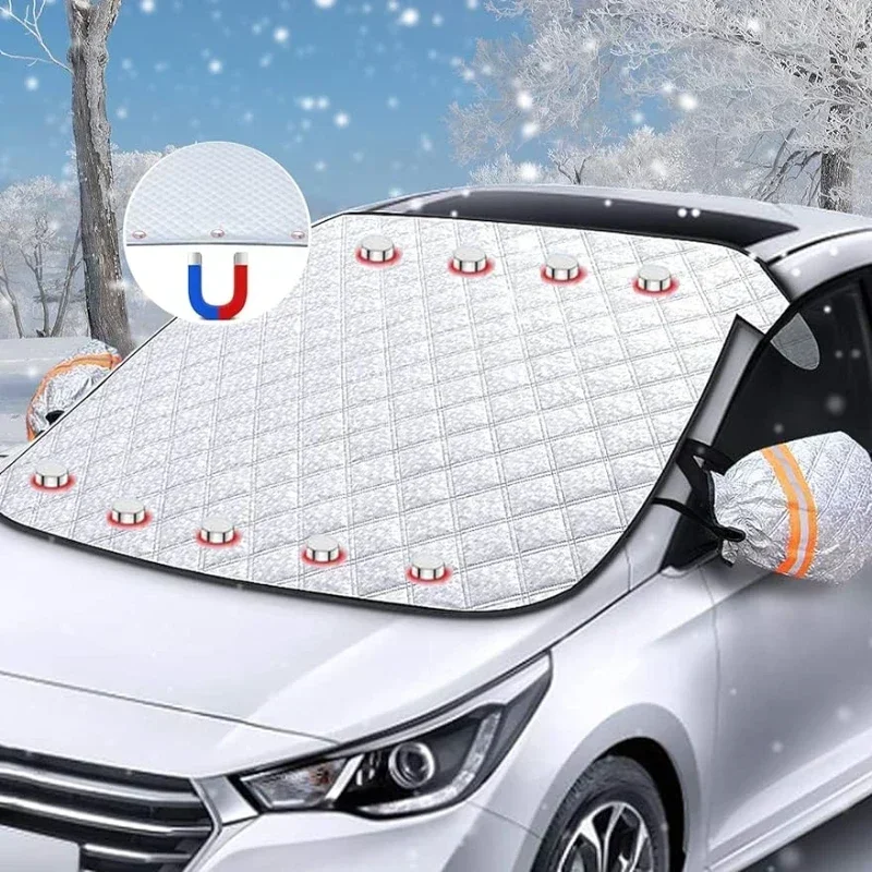 Auto Sonnenschutz Frontscheibe Sonnenblende Schneedecke UV-beständig Oxford Stoff Windschutz scheibe