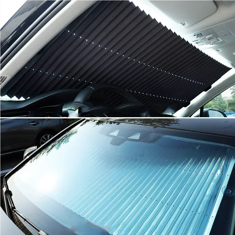 Größen Auto Windschutz scheibe Sonnenschutz Vorhang versenkbare Anti-UV-Auto Windschutz scheibe