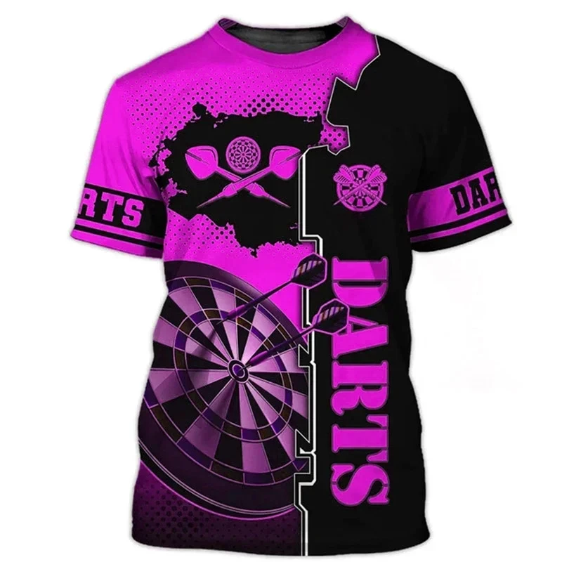 Darts piel T-Shirt 3D-Druck Sommer Männer Frauen Kurzarm T-Shirts Streetwear O-Neck Dart