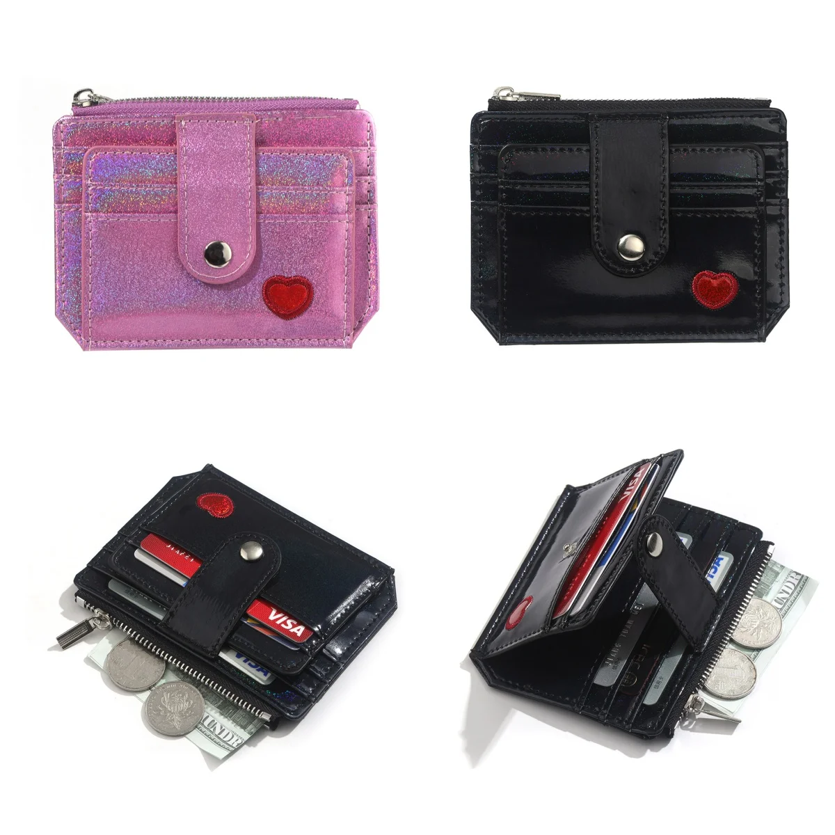 1pc Karten tasche dünne und kompakte Bank ID-Karte Farbkarten box Multi-Slot ultra dünne Karten box