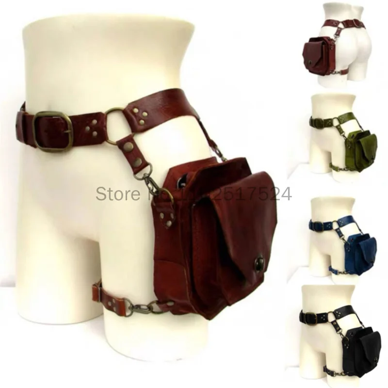 Pu kleine quadratische Tasche Frauen Schulranzen Kreuz Bein Tasche Hüft tasche Motorrad Wind Seiten