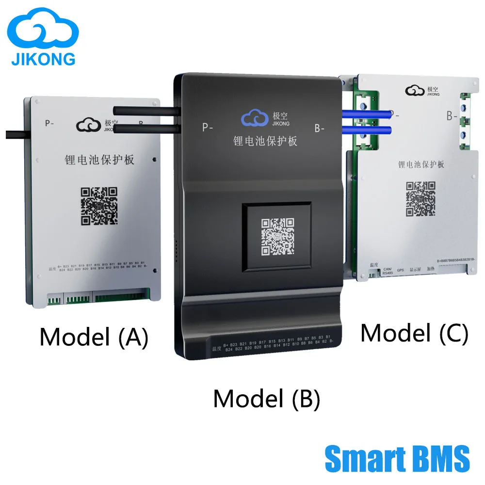 Jikong bms kann 1a 2a aktive Balance 4s 8s 17s 20s 24s lifepo4 li-ion lto Batterie 40a 60a 80a 100a