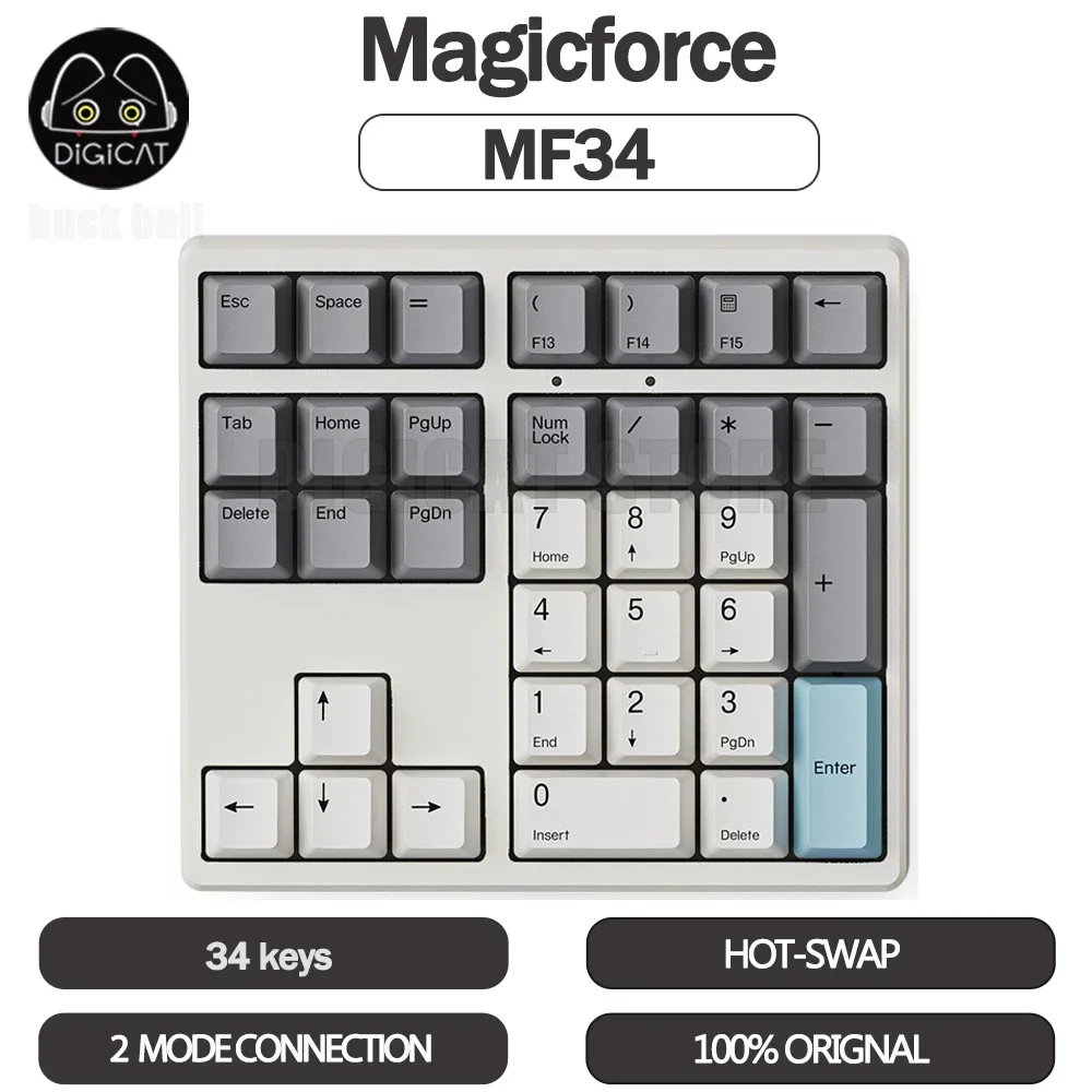 Magic force mf34 mechanische Tastatur 2 Modus USB/2,4g drahtlose numerische Tastatur