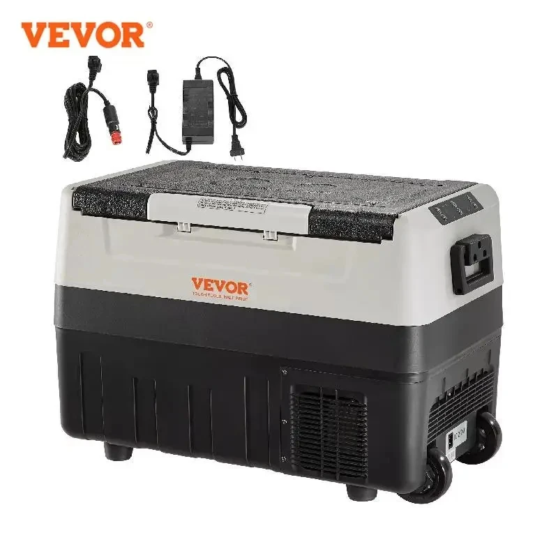 Vevor mini kühlschrank mini kühlschrank 35l/45l/55l tragbarer faltbarer griff mit rad kompressor