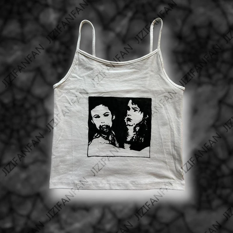 1920er Jahre ästhetische niedliche Baby T-Shirt Kawaii grafischen Druck O-Ausschnitt ärmellose
