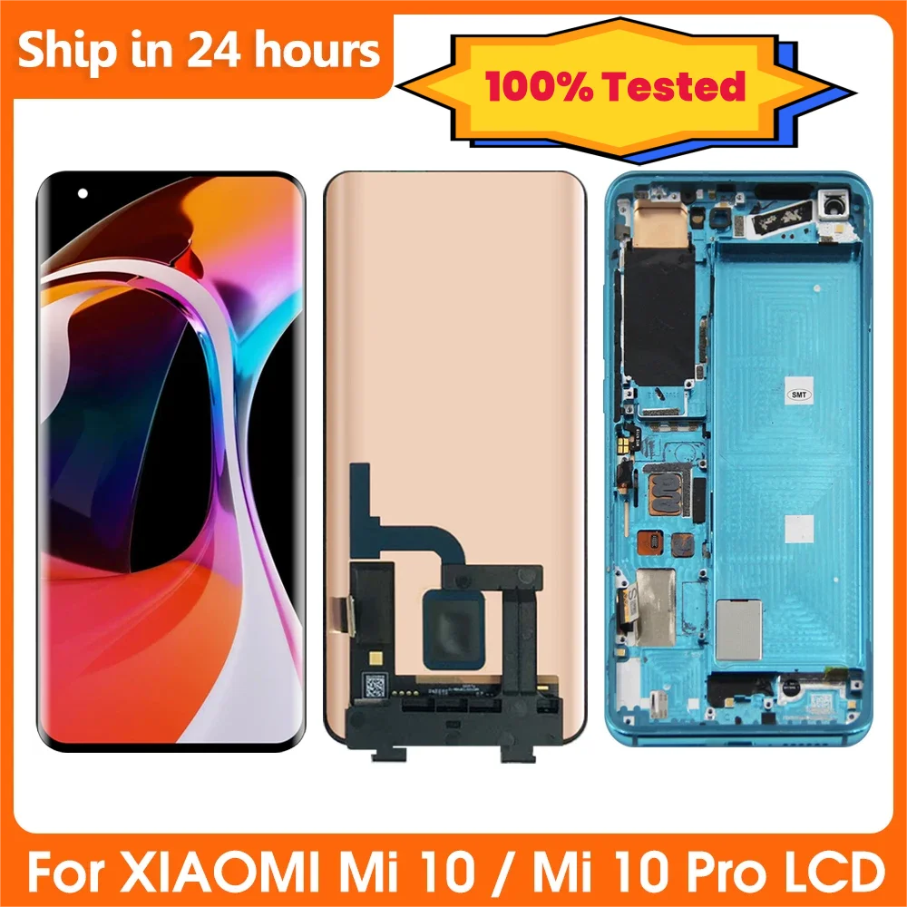 6.67 "super amoled für xiaomi mi 10 m2001j2g, m2001j2i LCD-Display Touchscreen Ersatz Digitalis