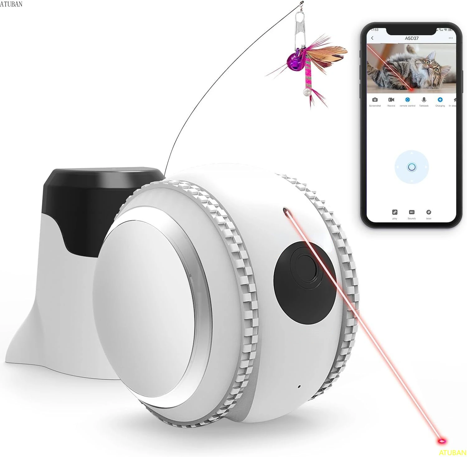 Haustier kamera, intelligente 4k Haustier roboter kamera mit App, bewegliche frei interaktive Hunde