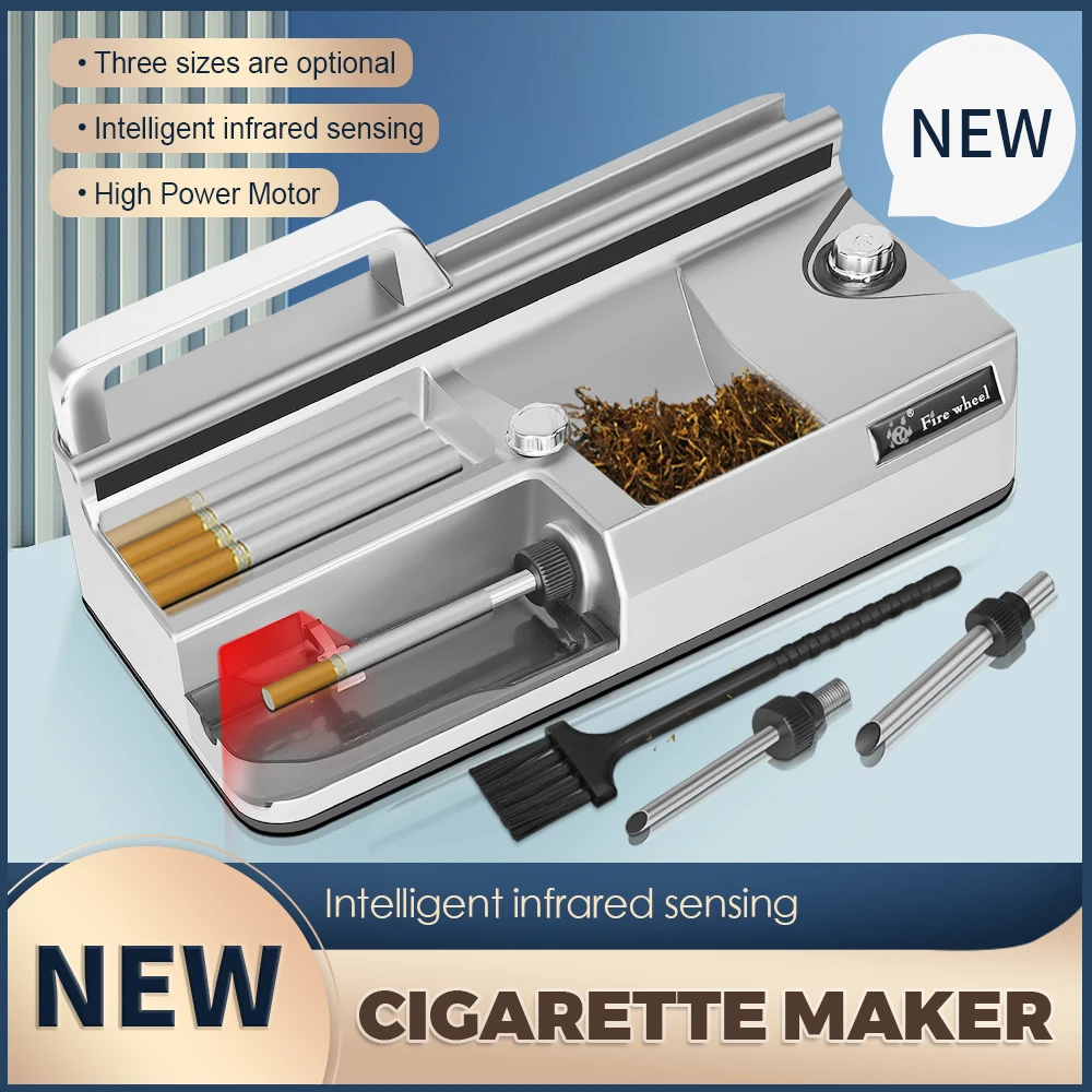 3-in-1 automatische Zigarettenwalzmaschine, intelligenter Sensing-Injektor, Tabakfüllung, 5,5/6,5/8