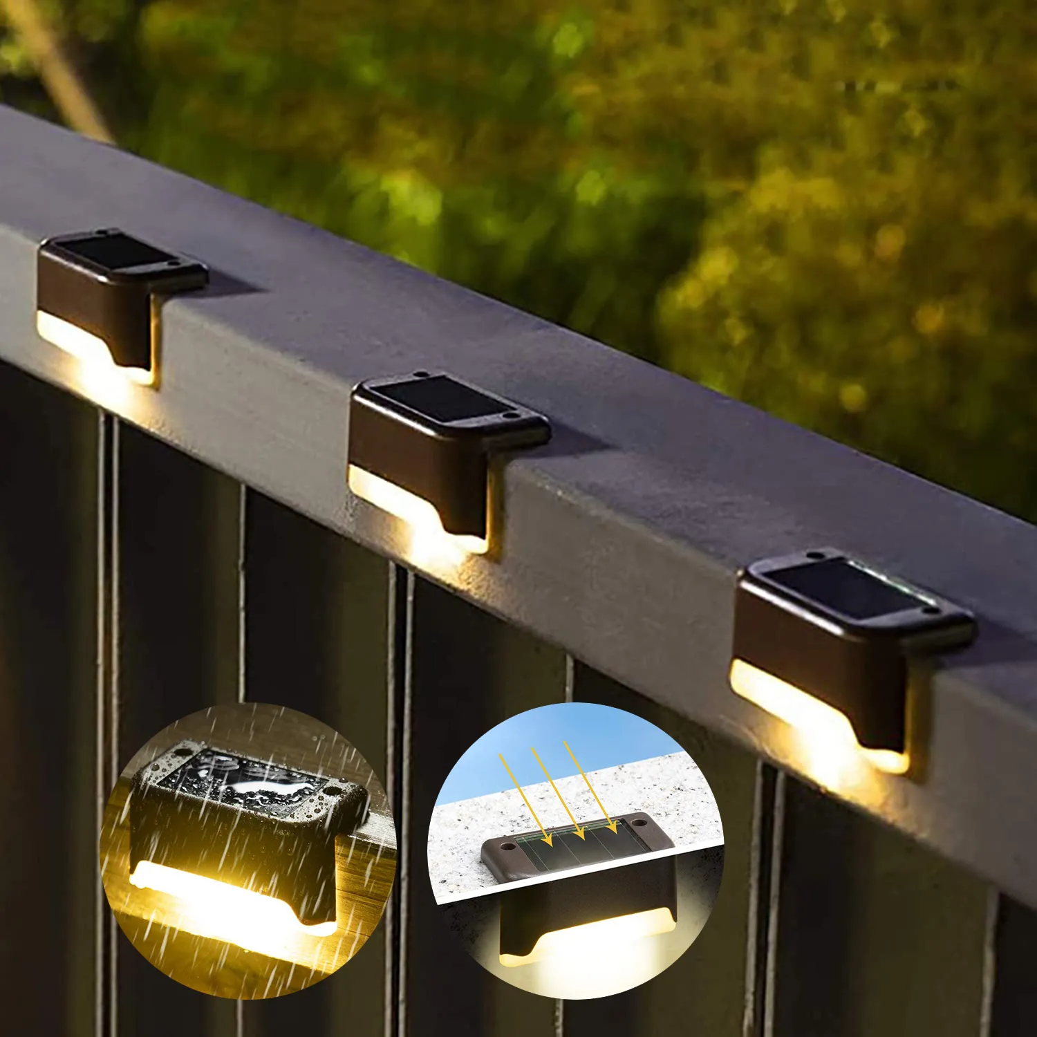 4/8/12/16pcs Solar LED Lights Outdoor Garden Light Deck Lamp Solar Stairs Light Waterproof Solar